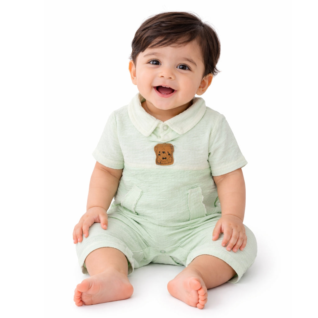Half Sleeve Soft & Breathable Infant Jumpsuit | Newborn Baby Clothes (0–12 Months)