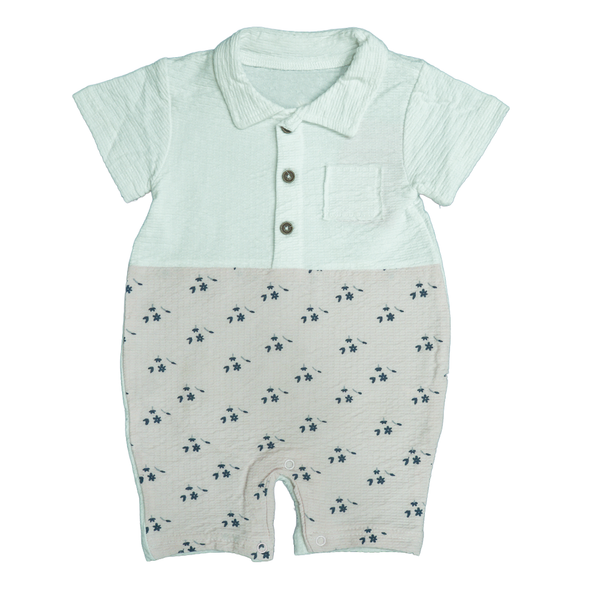 Half Sleeve Soft & Breathable Infant Jumpsuit | Newborn Baby Clothes (0–12 Months)