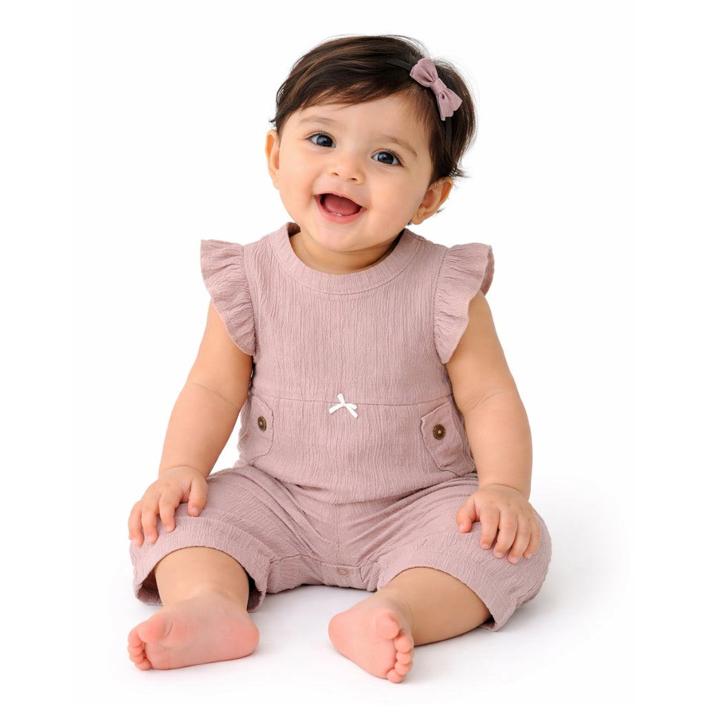 Half Sleeve Soft & Breathable Infant Jumpsuit | Newborn Baby Clothes (0–12 Months)