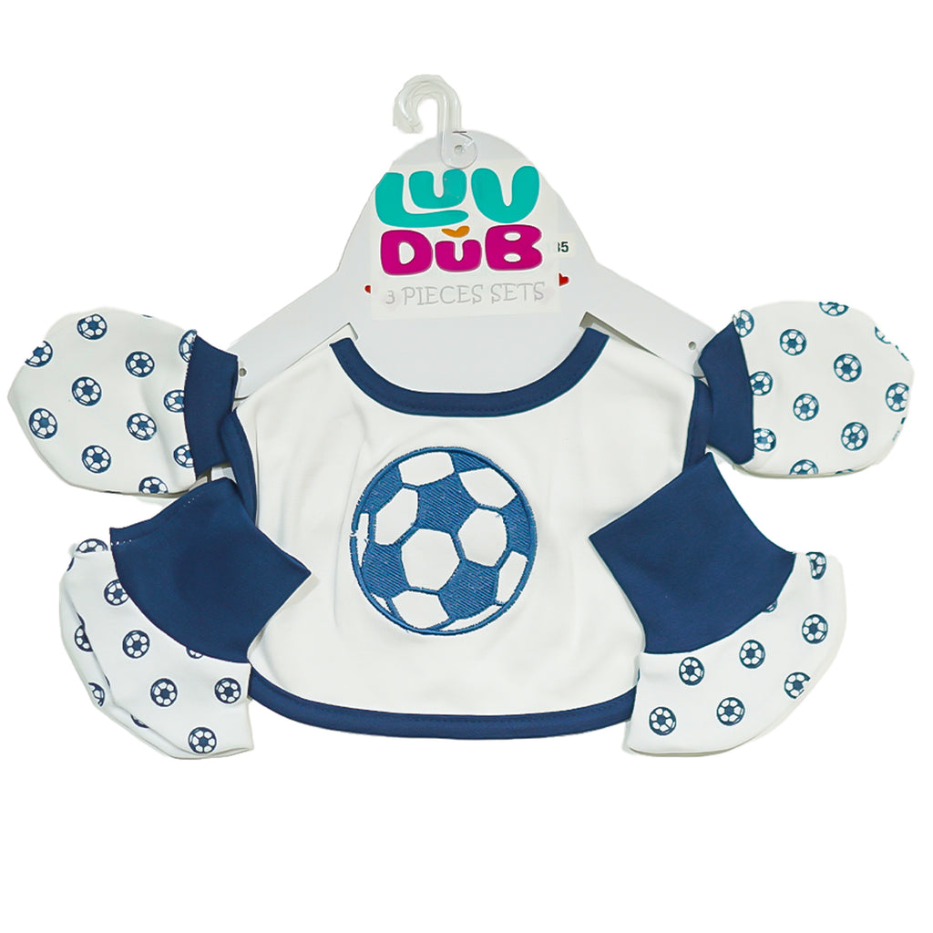 LUV-DUB New Born Baby Mitten Gloves Bib &amp; Booty and BIB Set Mix | Mitten Booty Set&nbsp;